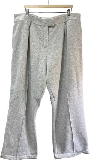 ASOS Grey Curve Tailored Wide Leg Trousers With Pleat Detail UK XL