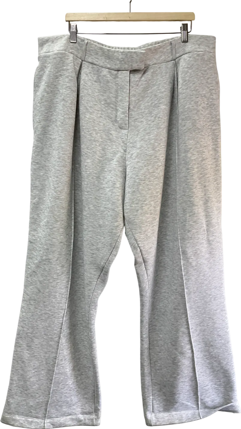 ASOS Grey Curve Tailored Wide Leg Trousers With Pleat Detail UK XL