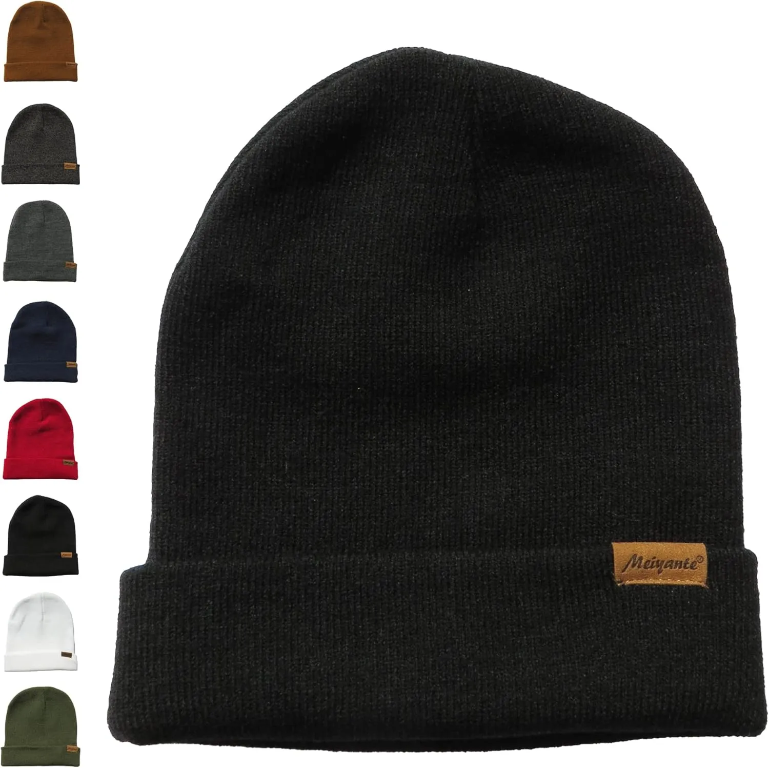 Beanie Hats for Men & Women - Warm Stocking Caps for Men & Women, Cuffed Knit Thermal Hats, Gift for Him & Her