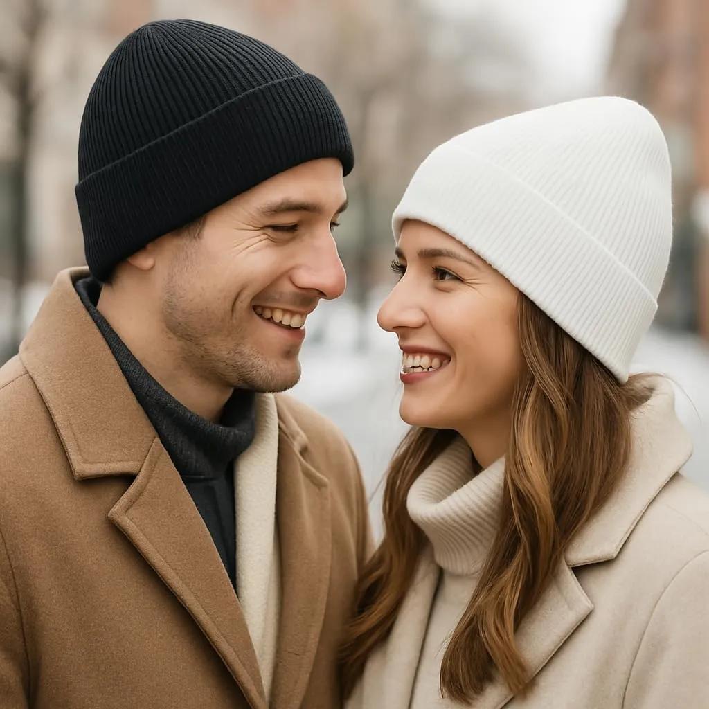 Beanie Hats for Men & Women - Warm Stocking Caps for Men & Women, Cuffed Knit Thermal Hats, Gift for Him & Her