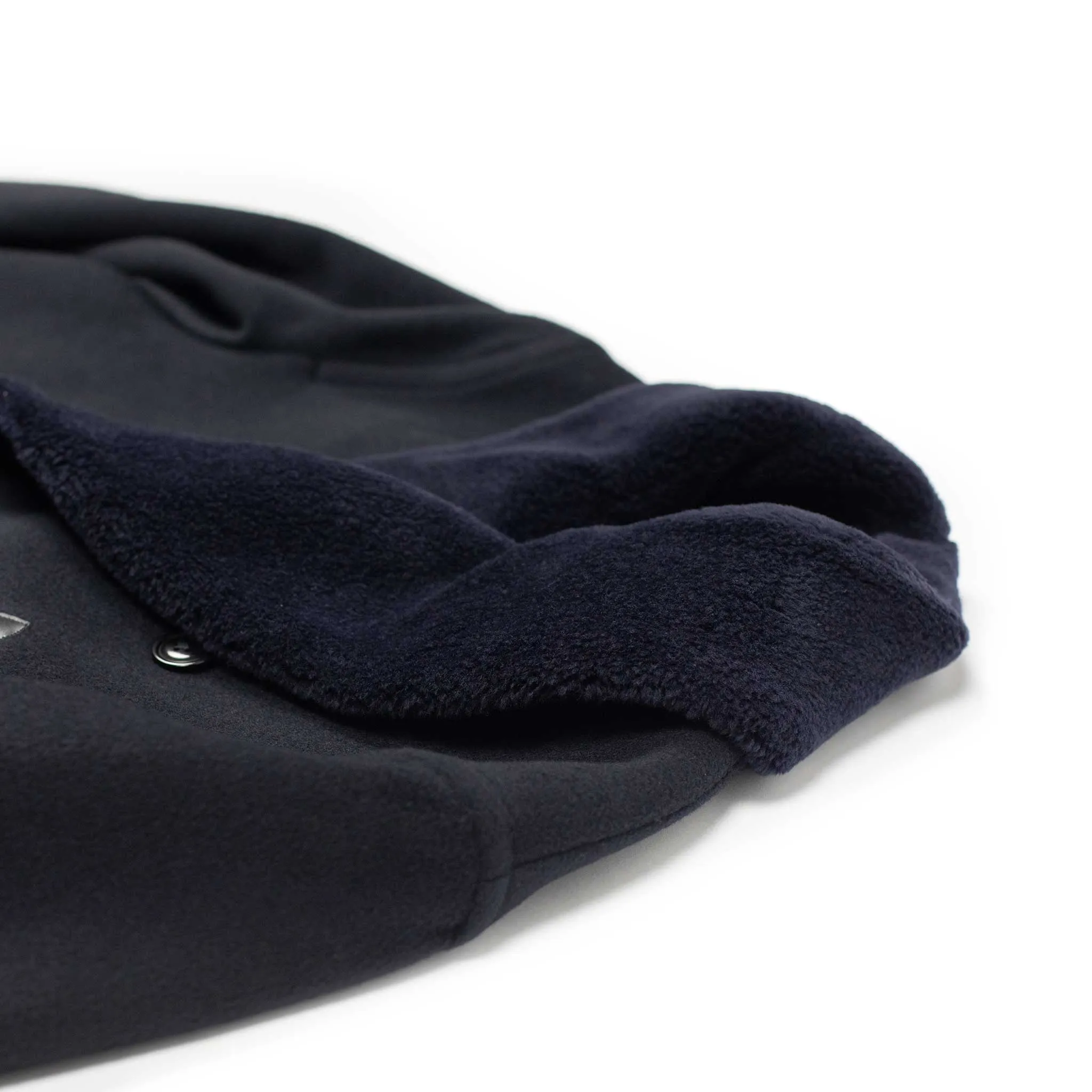 Beaver Mackinaw coat in navy wool