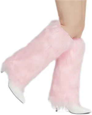Faux Fur Leg Warmers for Women, Fluffy Boot Cuffs Covers for Halloween, Christmas,Furry Costume Cute Cosplay