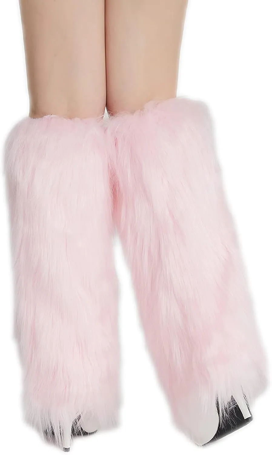 Faux Fur Leg Warmers for Women, Fluffy Boot Cuffs Covers for Halloween, Christmas,Furry Costume Cute Cosplay