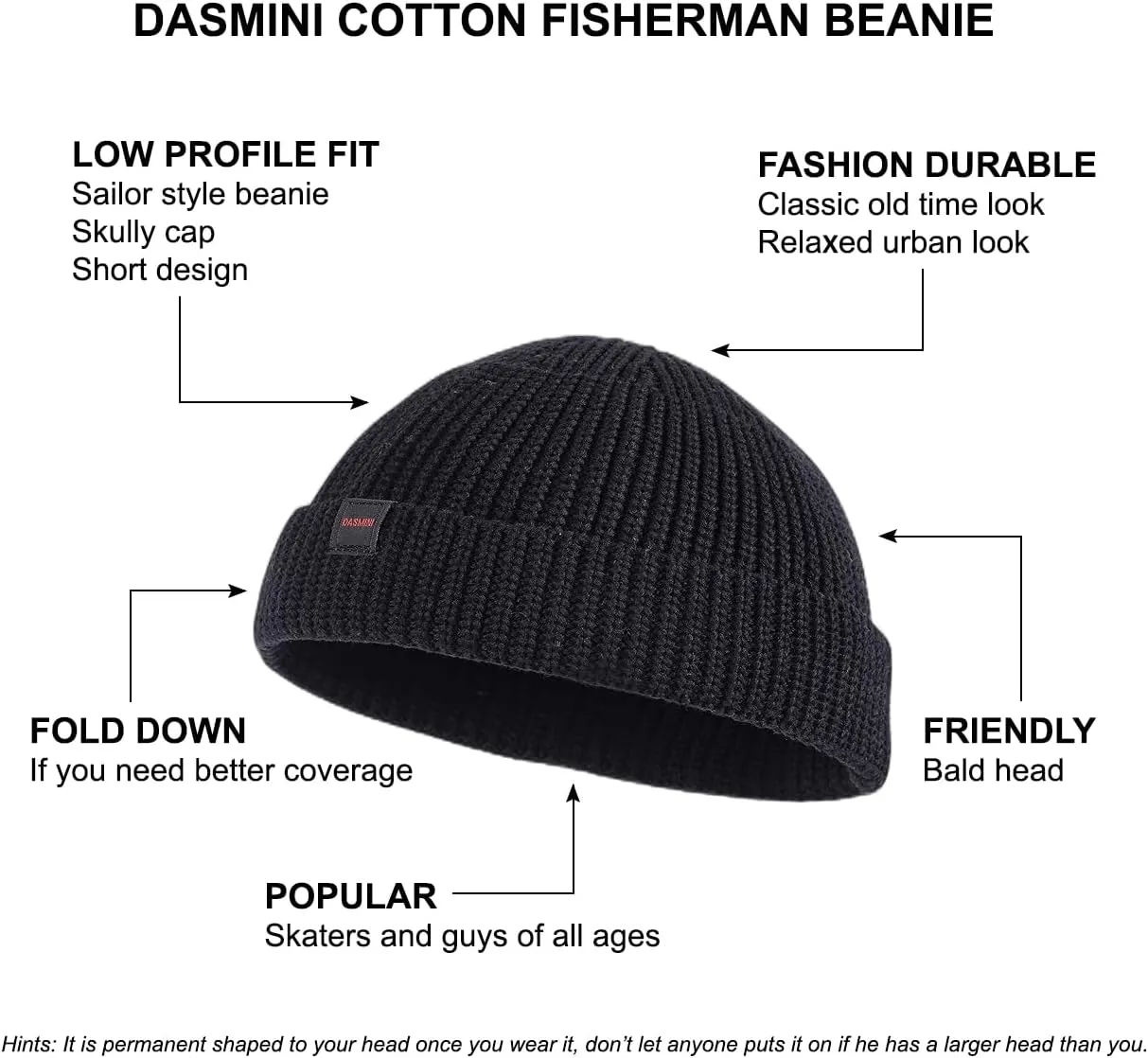 Fisherman Beanie Hats for Men Women,Knit Trawler Skull Cap,Watch Cap,Spring Fall Winter Warm Short Hats