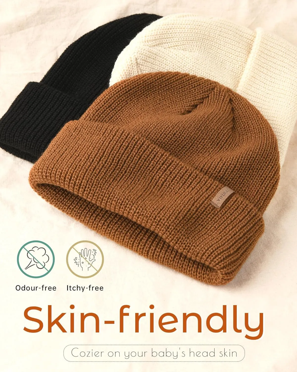 FURTALK Toddler Beanie Baby Boys Girls Beanies Kids Winter Hats Children Knit Warm Caps