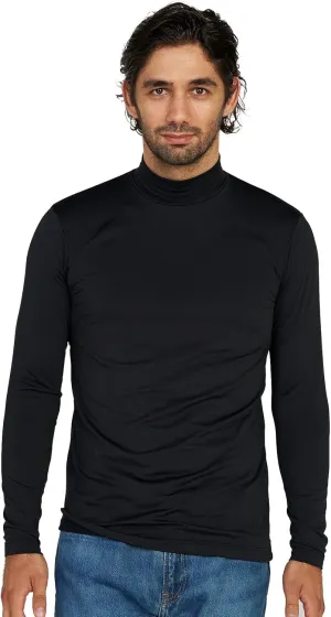 LAPASA Mens Thermal Underwear Top Fleece Mock Neck Long Sleeve Shirt Base Layer Undershirt Lightweight Midweight M102/M123