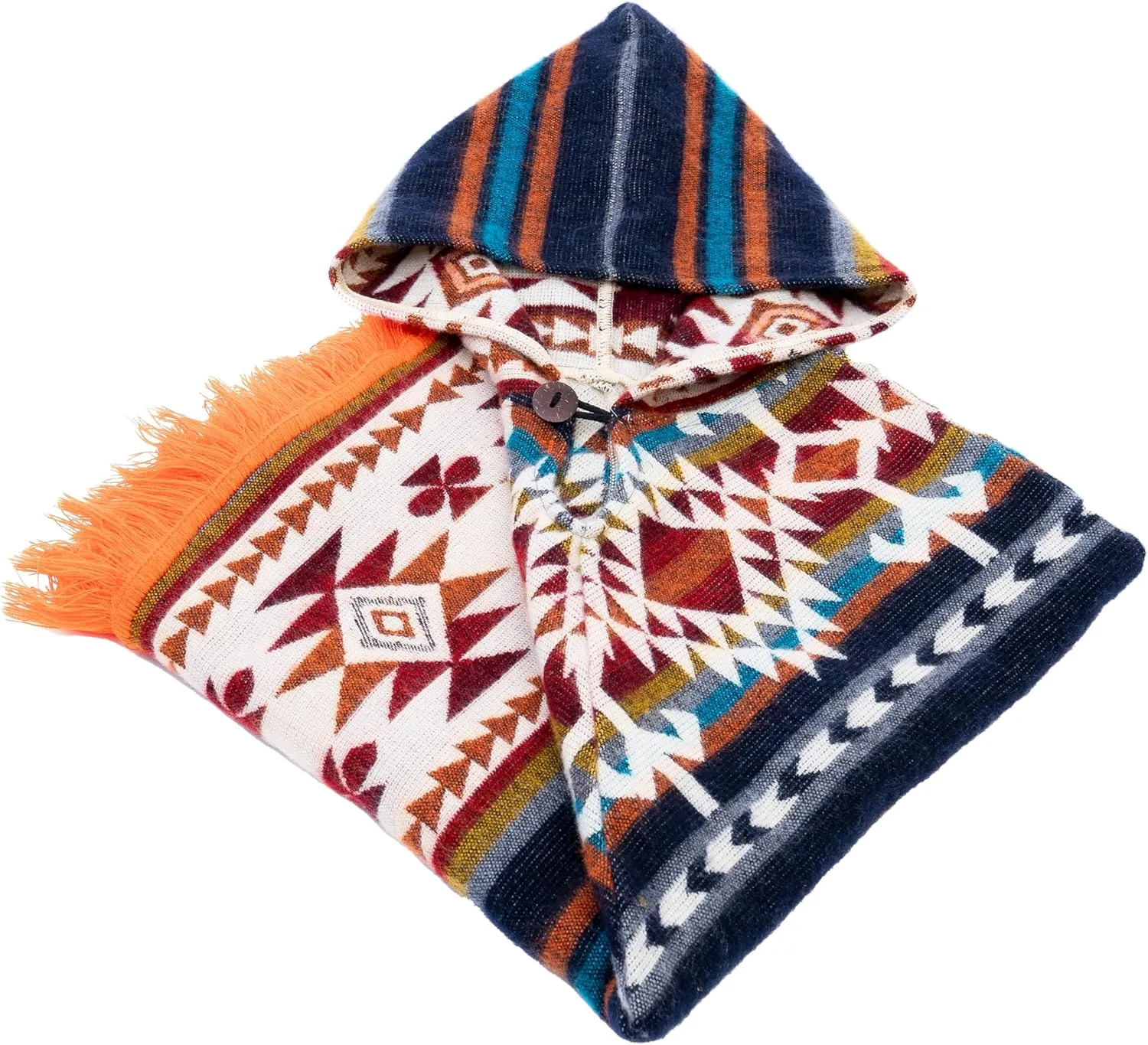 QISU Alpaca Wool Poncho, Handmade in Ecuador, Thick, Warm and Alpaca Wool Poncho, Lightweight and Soft