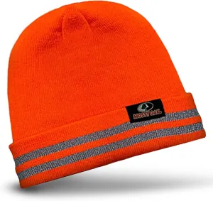 Reflective Rib Knitted Womens & Mens Hats - Warm and Cozy Beanie Hat - Unisex Winter Hat