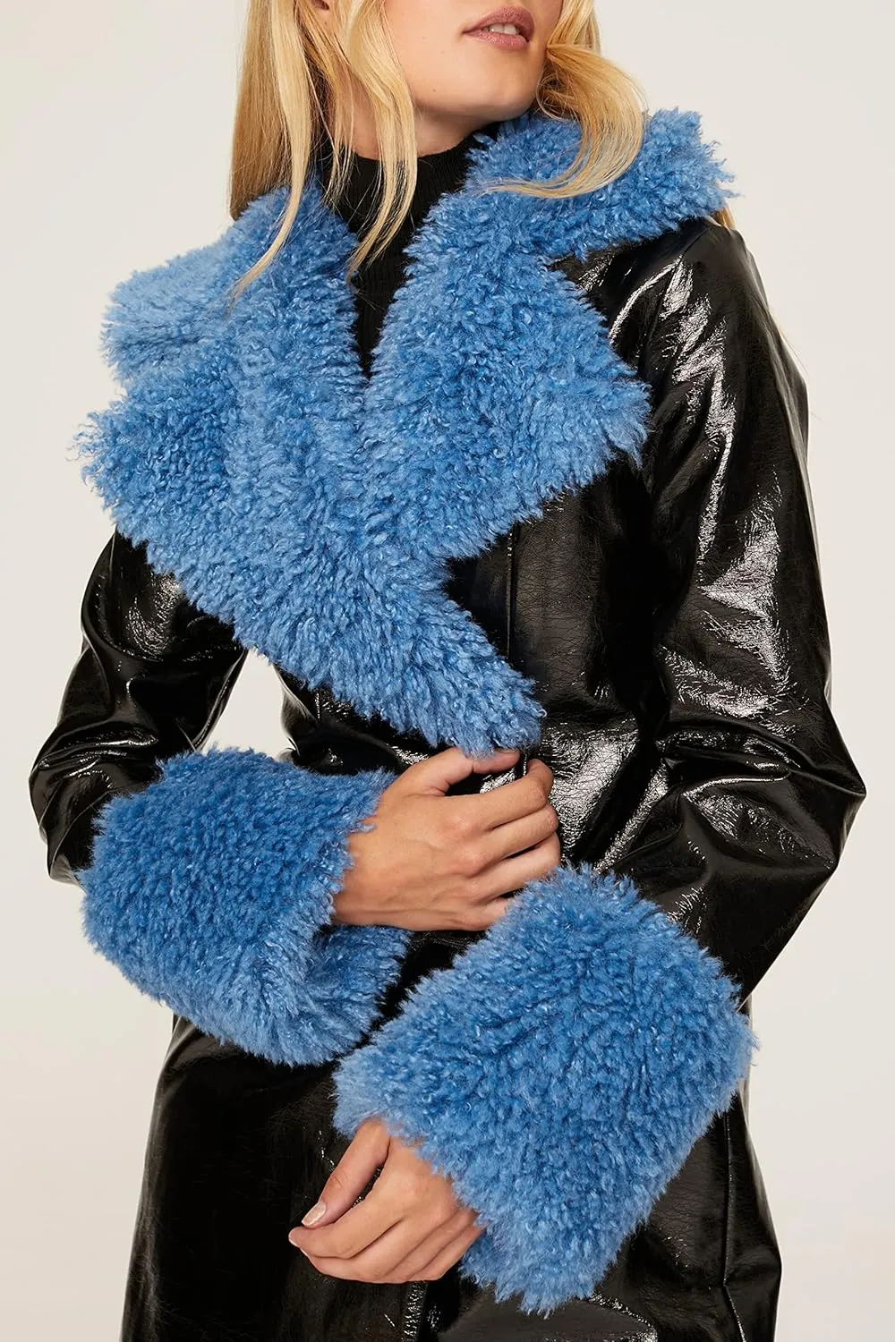 RTR Design Collective Faux Sherpa Collar Coat