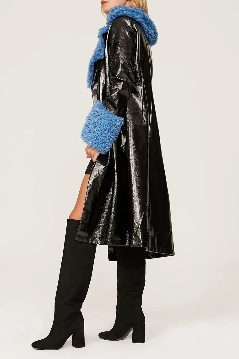 RTR Design Collective Faux Sherpa Collar Coat