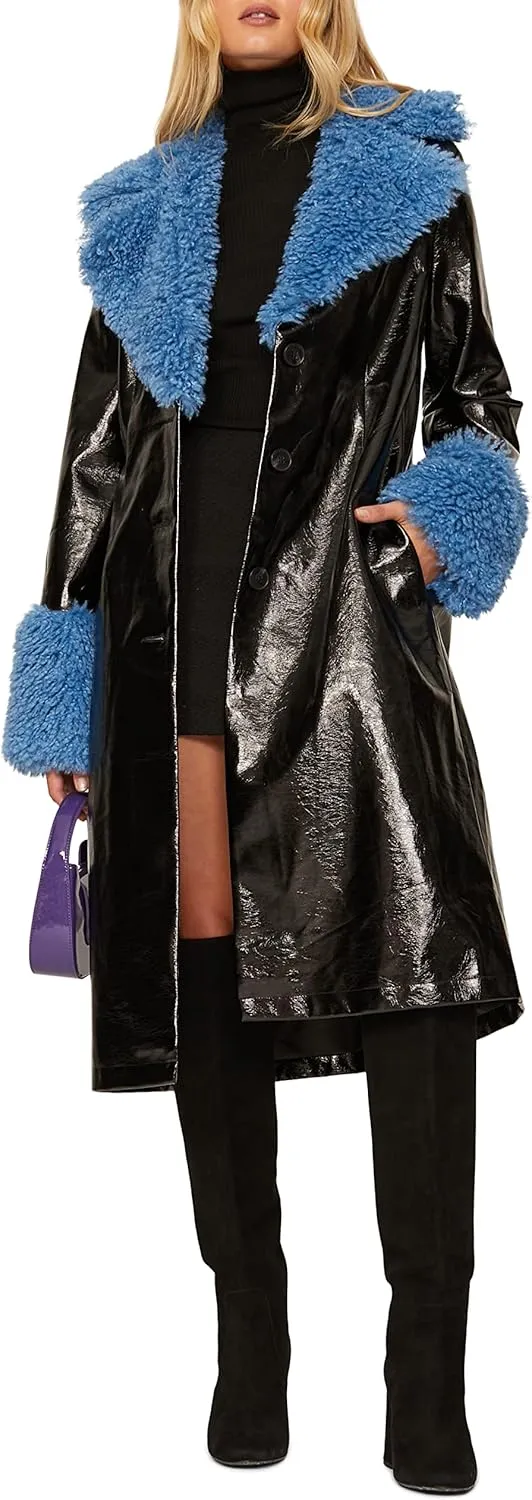 RTR Design Collective Faux Sherpa Collar Coat