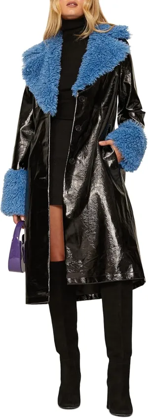 RTR Design Collective Faux Sherpa Collar Coat