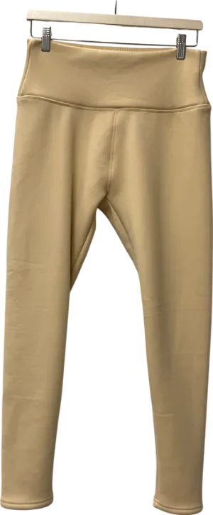 Yellow Thermal Fluffy Leggings UK L
